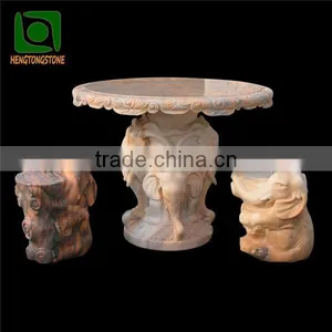 Garden Marble Elephant Table and Chairs thumbnail-1