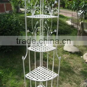 Decorative 4-tier Garden Triangle Corner Shelf thumbnail-1