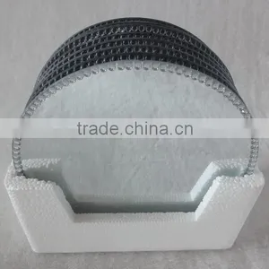 Round Frameless Acrylic Beaded Mirror Hold Votive Candle thumbnail-1