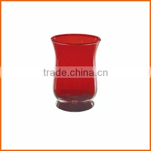 Factory Price Wholesale Red Glass Hurricane Candle Holders thumbnail-1