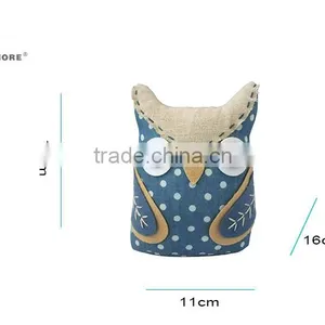 Store More Stone Filling Cute Owl Spot Blue Door Stopper thumbnail-2