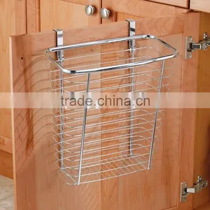 China Rectangle Metal Wire Hanging Towel Basket Over the Cabinet Basket thumbnail-4