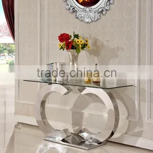 F286 Cheap Hallway Console Table Modern Glass Console Table thumbnail-2