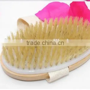 Cy305 Bath Body Brush, 100% All Natural Boar Bristle Wooden Handle & Band Fixed Bristles Brush thumbnail-1