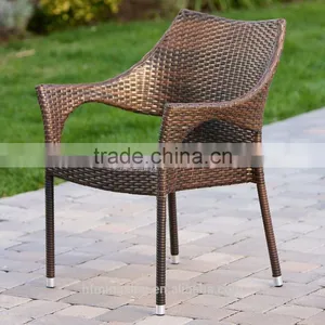 Outdoor Patio Wicker Arm Chair thumbnail-2