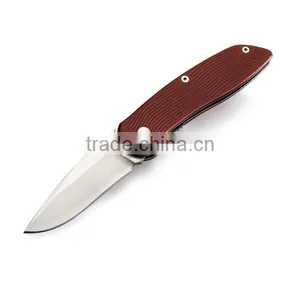 Custom Stainless Steel Camping Knife With Natural Rosewood Handle thumbnail-1