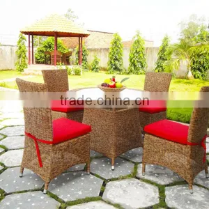 Outdoor Furniture Rattan Dining Table Set of 5pcs thumbnail-1