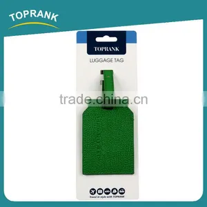 Toprank Fashion Promotion Gift Custom Colorful Airplane Pu Leather Luggage Tag With Embossed Logo thumbnail-2