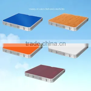 Outdoor Adjustable Height Folding Table and Chairs for Picnic, Party, Camping thumbnail-5