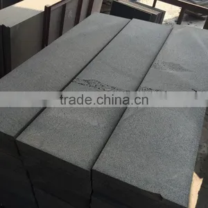 Black Stone Tiles Antique Black Basalt Stair Step Black Basalt Flooring Tile thumbnail-1