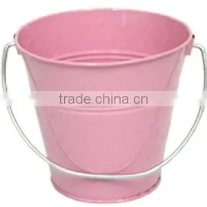 Red Metal Children Bucket With Handle thumbnail-4