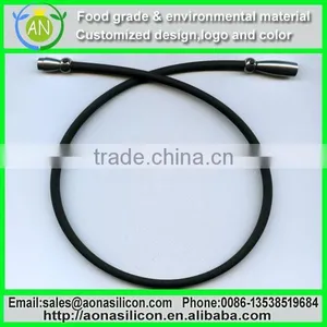 Factory Cheap Price Selling Fashion Stainless Steel Silicone Necklace thumbnail-5