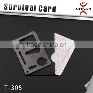 New Multi-function Outdoor Knife Tools Survival Credit Card Portable Wallet Knife 11 In 1 thumbnail-1