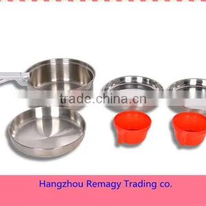 1-2 Person Stainless Steel Camping Mess Kit/table Ware thumbnail-1