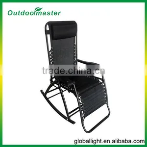 Black Rocking Zero Gravity Chair Beach Chair thumbnail-2