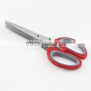 Multifunction Kitchen Tools Ergonomic Design 5 Blades Stainless Steel Scissors thumbnail-5
