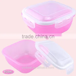 800ML Food Grade Good Seal Square Shape Plastic Food Container thumbnail-3