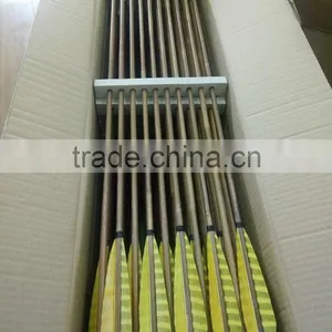Archery Bamboo Arrow Shafts With 5inch Streamline Turkey Feather thumbnail-1