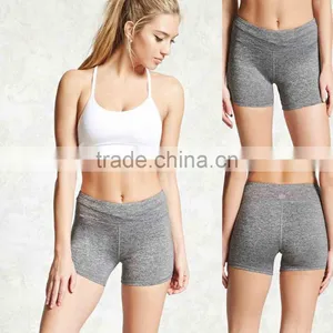 Cotton Shorts Women Elasticized Waist Active Marled Board Shorts Fabric Bicycle Work Shorts thumbnail-1
