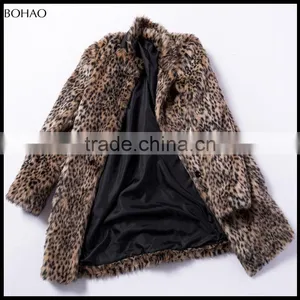 2017 New Fashion Thick Leopard Fake Fur Coat Women thumbnail-1