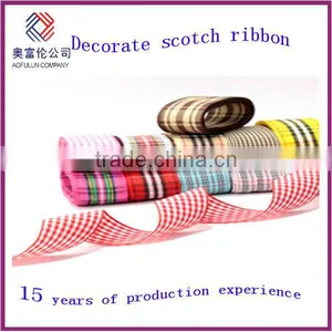 Hot Sale High Quality Plaid Ribbon thumbnail-1