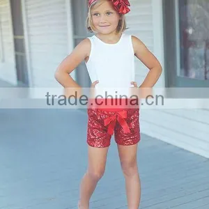 China Product and Factory Direct Sale Wholesale Cotton Sequin Sparkle Shorts for Baby Kids for Sports thumbnail-1