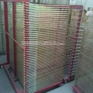 50 Layers Steel Screen Printing Drying Rack With Rubber Wheel thumbnail-1