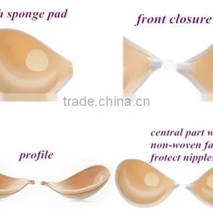 Fashionable Backless Strapless Padded Lace Triangle Bra thumbnail-4