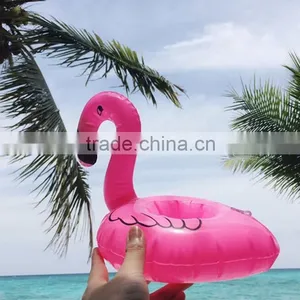 Inflatable Pink Flamingo Coasters Cup Drink Holder Swimming Pool Float thumbnail-2