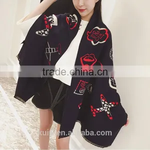 Sweet Style Plush Thickening Warm Scarf Curling Imitation Cashmere Shawl 2016 Hot Sale thumbnail-1