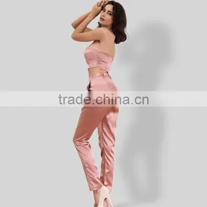 Runwaylover 057 Hot Sale 2017 Ladies Sexy Crop Top And Casual Pant Set thumbnail-3
