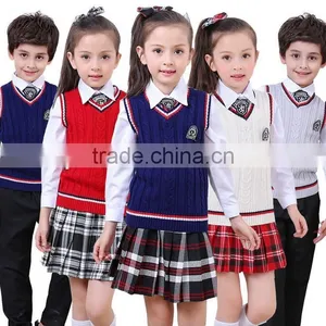 Custom Cheap Nice Design Cool School Uniforms School Clothes for Kids on Sale thumbnail-1