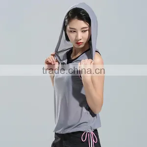 Factory Wholesale Custom Hot Sale Sleeveless Gym Vest Womens Yoga Tank thumbnail-3