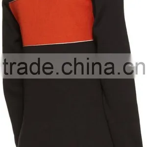 High Quality Colorblocked Long Sleeve Silk and Cotton Blended Jersey Sweater thumbnail-3