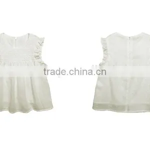 Fashion Boutique Infant Girls Clothes Summer Ruffle Sleeve Smocking Design Voile Swing Baby Dress thumbnail-3