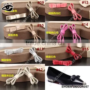 Different Colors Patent Leather Bowknot For Shoe Decorations thumbnail-2
