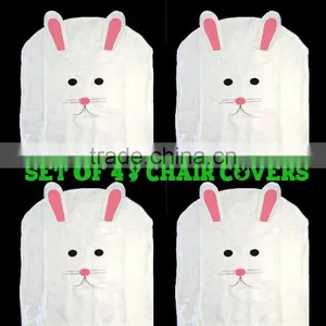 SET-4 White Felt EASTER BUNNY & RABBIT CHAIR COVER thumbnail-1