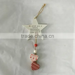 Factory Price Christmas Decorations Wood Star Hanging Craft thumbnail-2