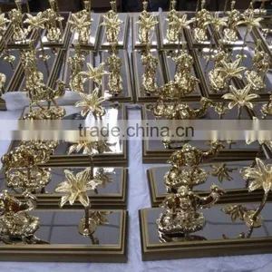 NEW Style Noble Customized Made Beautiful 24k Gold Plated Camel and Coconut Tree & Acrylic Cover With Home Office Decor & Gift thumbnail-4