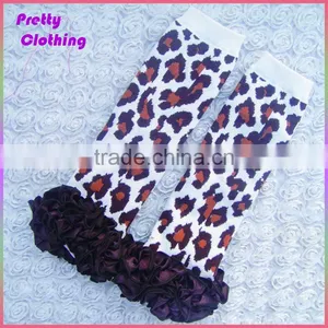 Animal Prints Knee Leggings Satin Ruffled Leg Warmers Knit Wholesale Newborn Baby Socks thumbnail-1