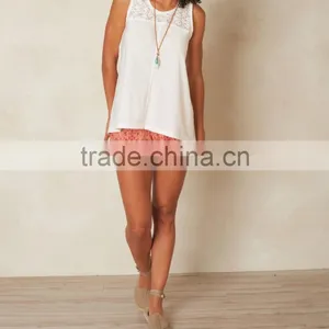 Dry Fit Polyester Fashion Wholesale Sports White Woman Yoga Shirts thumbnail-3