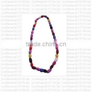 Soft Sheep Wool Hand Made Felt New Design Necklace. thumbnail-3