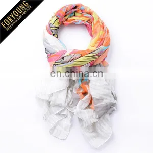 Ostrich Feather Print Scarf thumbnail-1