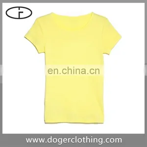 Yollow T-shirt No Label Plain Wholesale thumbnail-1