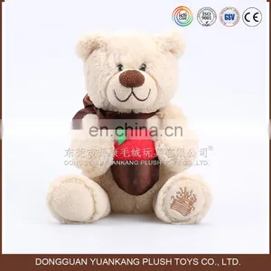 Sedex Audit Factory 25cm Cream Holding Pillow Gift Plush Teddy Bear Toy thumbnail-1