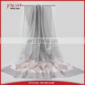 Latest Design Great Quality Silk and Wool Feeling Muslim Lace Scarf Fashionable Scarf thumbnail-5