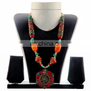 Vinatge Pearl Neckalce- Indian Fashion Jewelry-Belly Dance Jewelry thumbnail-2