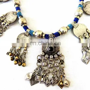 -Vintage Gypsy Kuchi Jewlery-Boho Hippie Afghani Vintage Necklace thumbnail-6