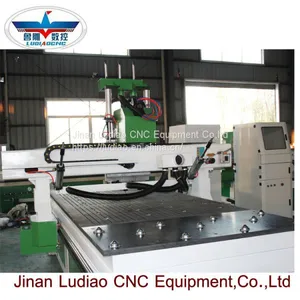 Wood Kitchen Cabinet Door Making Three Process CNC Router 1325 Automatic Tool Changing CNC Router With Three Spindle thumbnail-4
