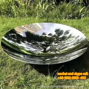 Stainless Steel Mirror Decoration Spherical Sculpture Customized Artwork Frosted Polishing Public indoor space thumbnail-3